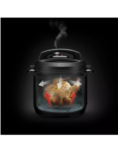 OLLA SMARTCOOKER MULTIFUNCION PRESION CHEFMAN CHEFIQ 5 67 LTS 1000 WATTS BT WIFI NEGRO