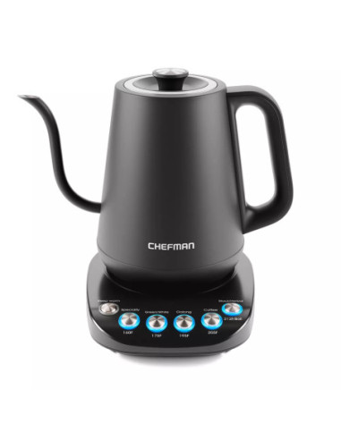 TETERA ELECTRICA CHEFMAN DE CUELLO CISNE 0 8LTS 1500W NEGRA