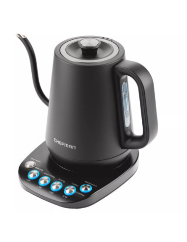 TETERA ELECTRICA CHEFMAN DE CUELLO CISNE 0 8LTS 1500W NEGRA