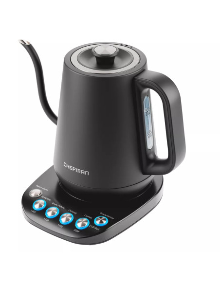 TETERA ELECTRICA CHEFMAN DE CUELLO CISNE 0 8LTS 1500W NEGRA