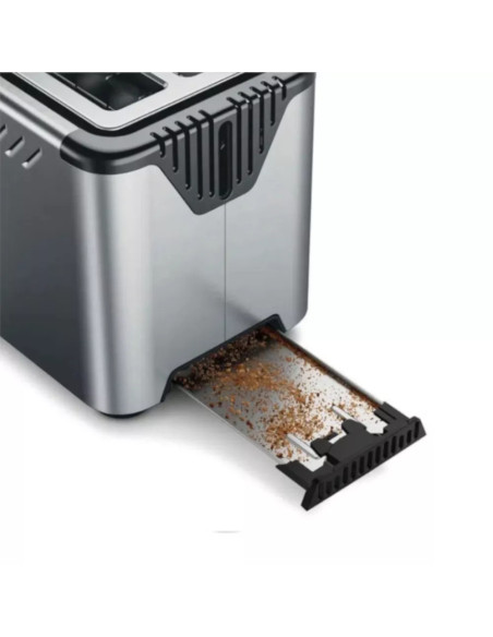 TOSTADORA CHEFMAN 2 REBANADAS 850W DIGITAL 6 SOMBRAS 3 FUNCIONES ACERO INOX