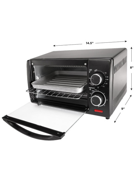 HORNO TOSTADOR CHEFMAN 4 REBANADAS 1000W 45LTS PROGRAMABLE NEGRO
