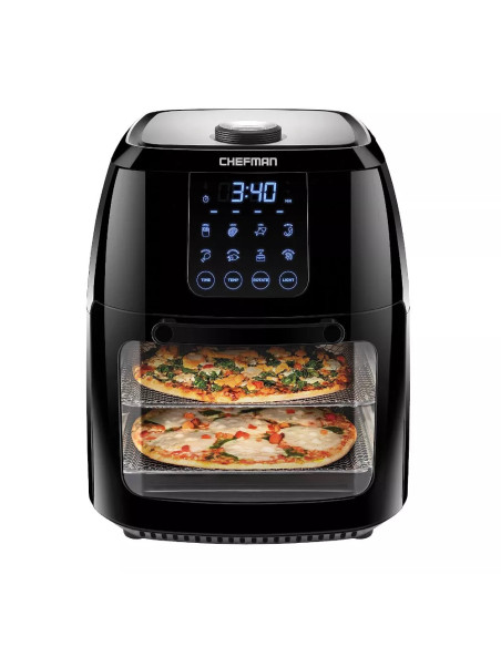 FREIDORA DE AIRE CHEFMAN 5 9LTS PANTALLA TOUCH 1700W VISUALIZACION 8 AJUSTES NEGRO