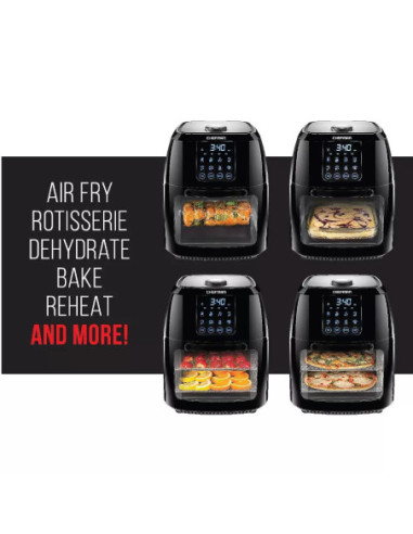 FREIDORA DE AIRE CHEFMAN 5 9LTS PANTALLA TOUCH 1700W VISUALIZACION 8 AJUSTES NEGRO