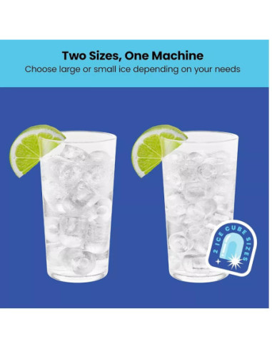 MAQUINA DE HIELO CHEFMAN PORTATIL ALMACENA 0 5KG 204W VISUALIZACION CABLE 1 5MTS GRIS