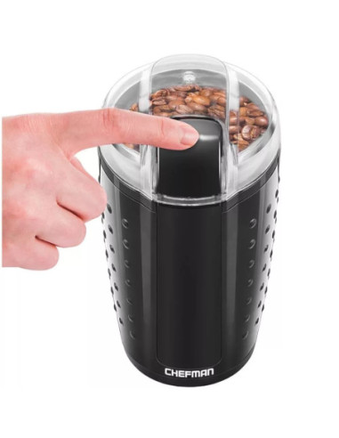MOLINO DE CAFE Y GRANOS CHEFMAN ELECTRICO 12 TAZAS 150W ACERO INOX  NEGRO