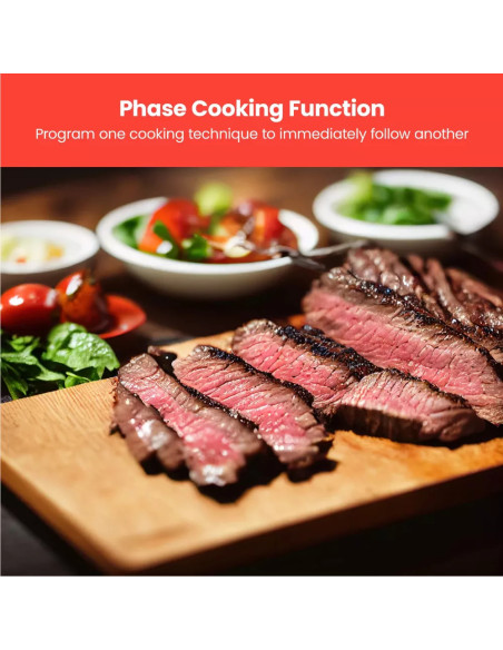 HORNO TOSTADOR AIRFRYER CHEFMAN 9 EN 1 20LTS PANTALLA TOUCH 1800W ACERO INOX  NEGRO