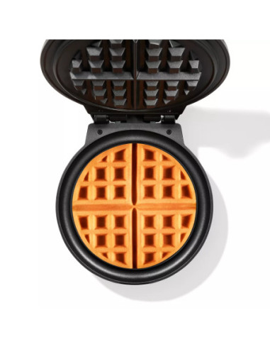 WAFLERA CHEFMAN ESTILO BELGA REDONDA 4 SECCIONES 700W ANTIADHERENTE ROJO