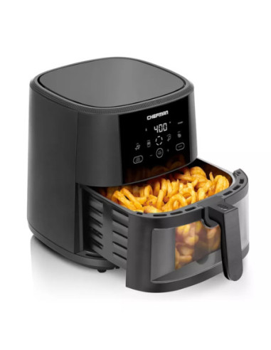 FREIDORA DE AIRE CHEFMAN 7 6LTS PANTALLA TOUCH 1300W CON VISUALIZACION NEGRO