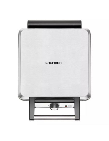 WAFLERA CHEFMAN ESTILO BELGA 4 SECCIONES 700W ANTIADHERENTE ACERO INOX