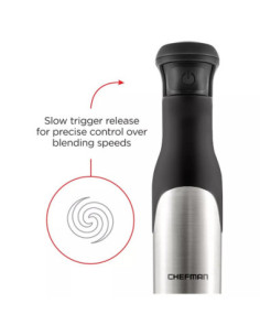 BATIDORA DE INMERSION CHEFMAN MULTIVELOCIDAD 300W ACERO INOX 2