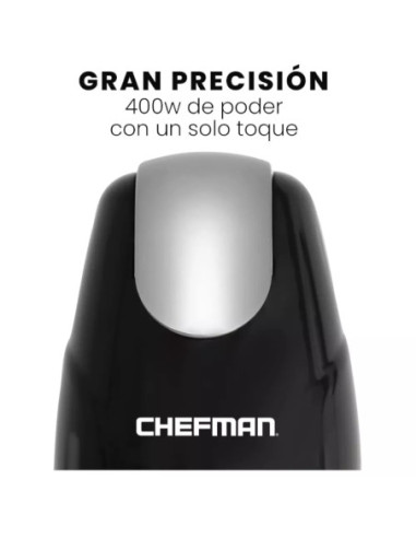 LICUADORA TODO EN 1 CHEFMAN 400W DOS VASOS CUCHILLAS CUADRUPLES CON TAPA NEGRO