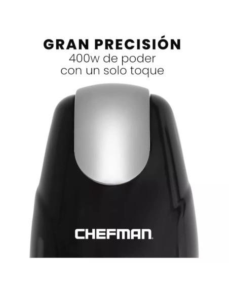 LICUADORA TODO EN 1 CHEFMAN 400W DOS VASOS CUCHILLAS CUADRUPLES CON TAPA NEGRO