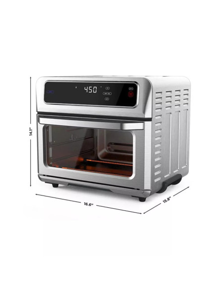 HORNO TOSTADOR AIRFRYER CHEFMAN 9 EN 1 20LTS PANTALLA TOUCH 1800W ACERO INOX