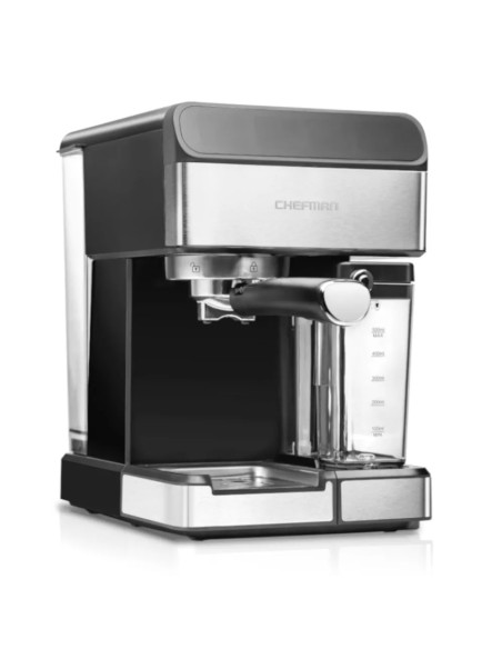 CAFETERA EXPRESO CAPUCHINO LATE CHEFMAN 6 EN 1 TOUCH CON 15 BARES 1 8LTS ACERO INOX